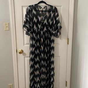 Rachel Zoe Maxi Dress Sheer with Slip Underneath S